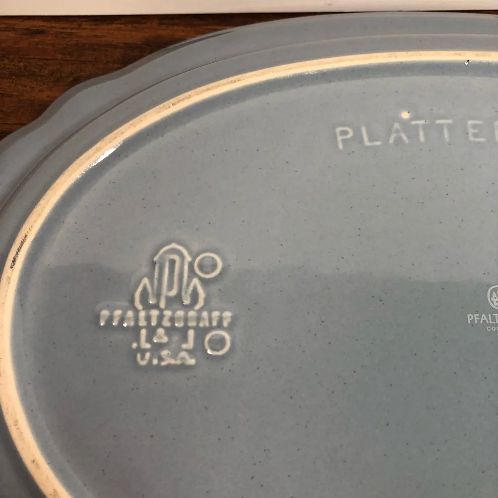 Pfaltzgraff Baby Blue Oval Platter  #016 -  14.5”Vintage‎ Serveware Platter USA